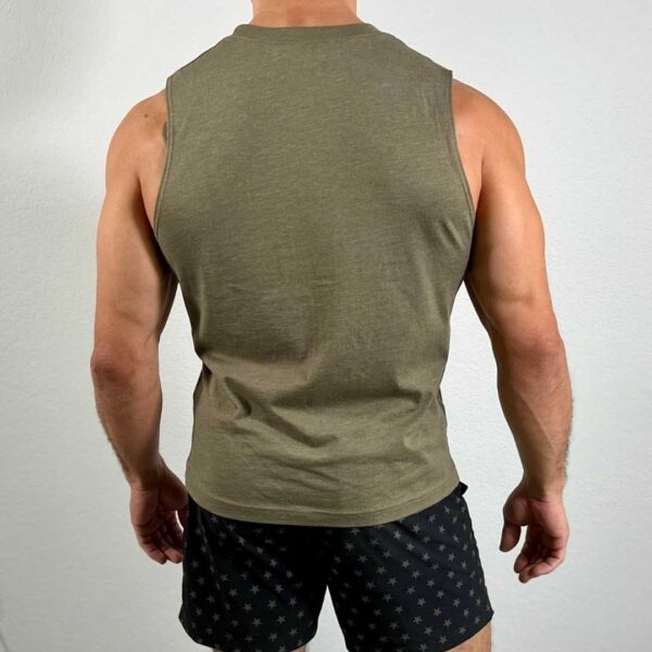 Men's Muscle Tank (Olive Drab) - Image 4