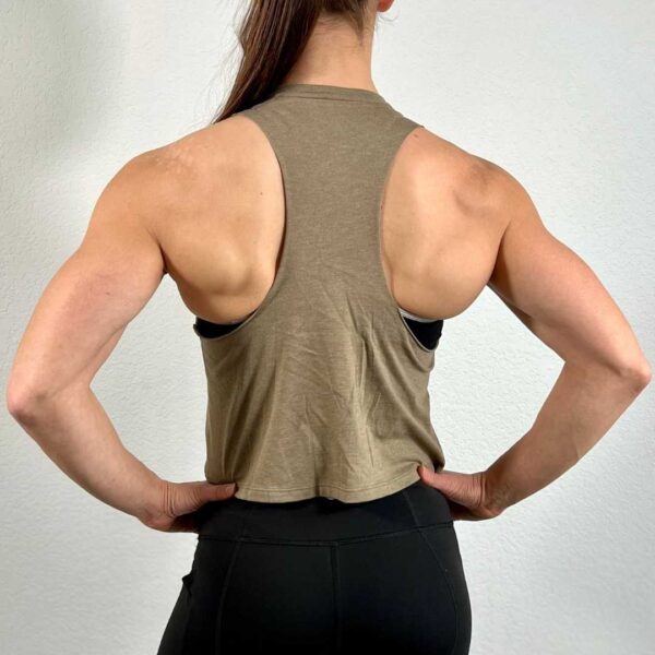 Women's Crop Top (Olive Drab) - Image 3